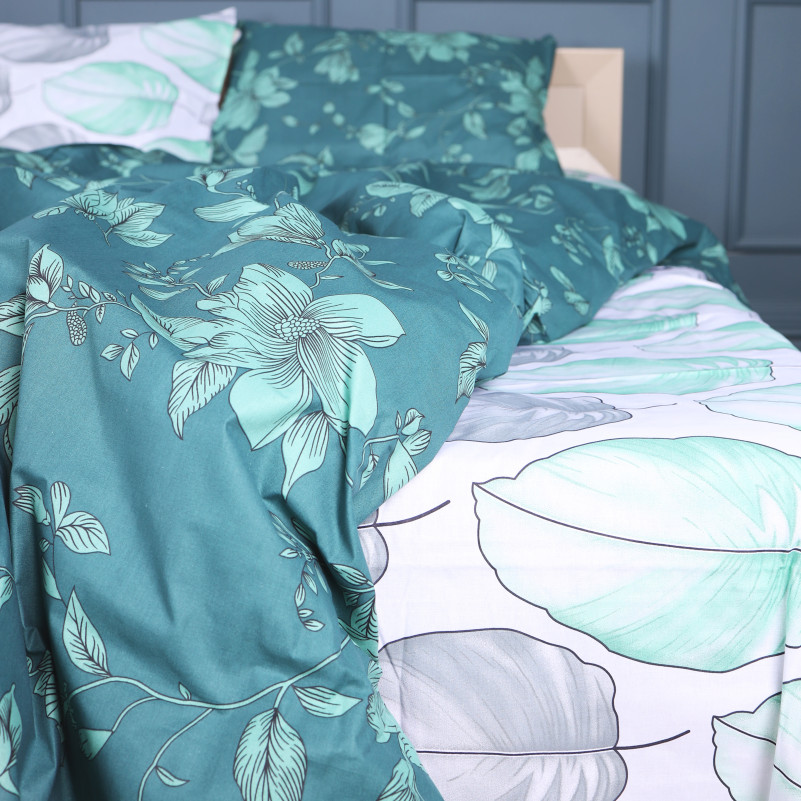 Комплект постельного белья Ranforce Elite TEENAGER 17-0718 Emerald Foliage - 3
