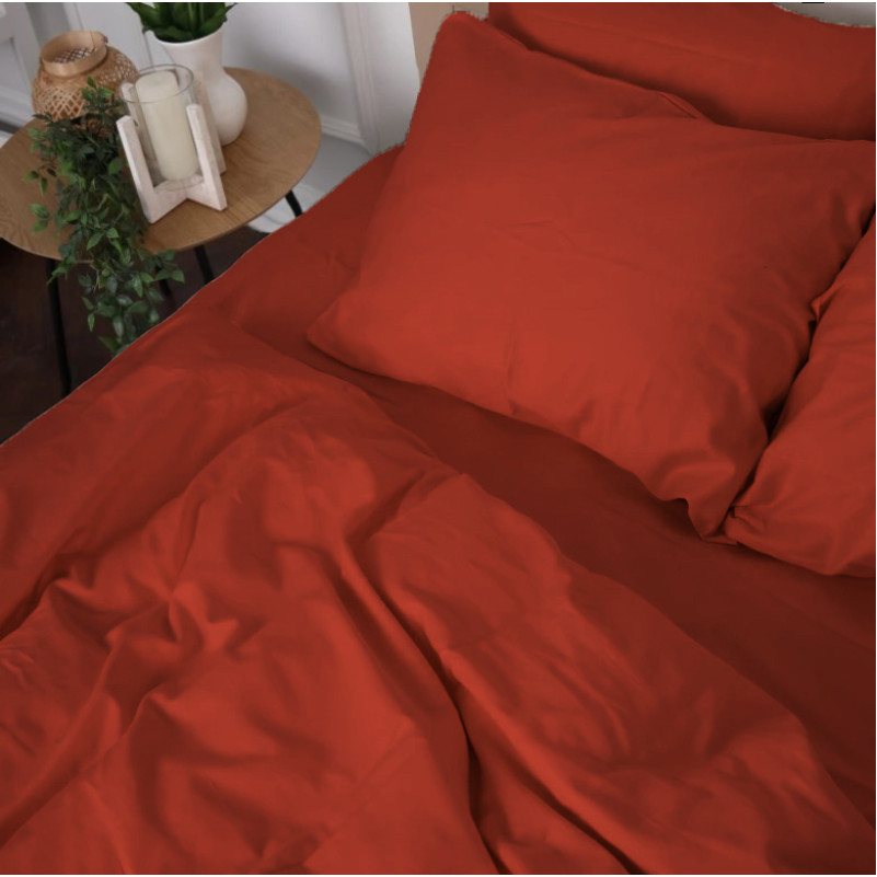 Комплект постельного белья Сатин JUNIOR 0081 Terracotta - 1