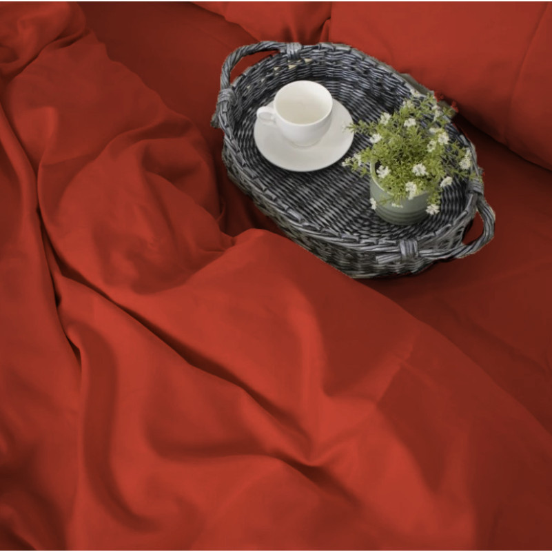 Комплект постельного белья Сатин JUNIOR 0081 Terracotta - 4