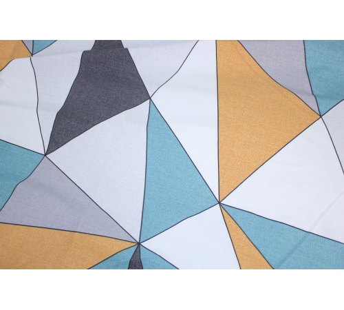 Простынь MirSon Ranforce Elite 17-0450 Multicolored rhombuses