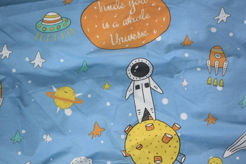 Комплект постельного белья MirSon Ranforce Elite 17-0426 Little astronaut