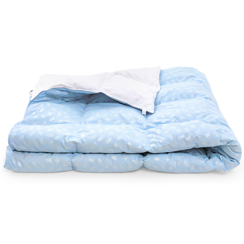 Ковдра пухова KARMEN №1837 "Bio-Blue" 90% сірий Bio пух тик (демі) - 6