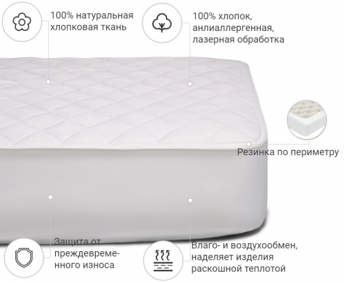 Наматрацник № 951 Natural Line Стандарт Eco (звичайний із гумкою по периметру)