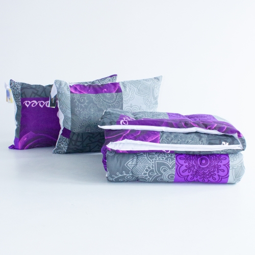 Набор антиаллергенный EcoSilk Зима №5539 Print Line Apricot (одеяло + 2 подушки средние)