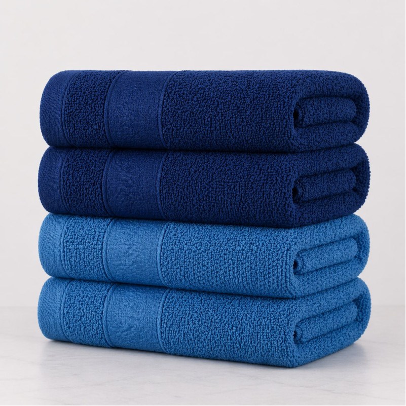 Набор банных полотенец 4 шт (40×70) №5230 Elite SoftNess Sapphire