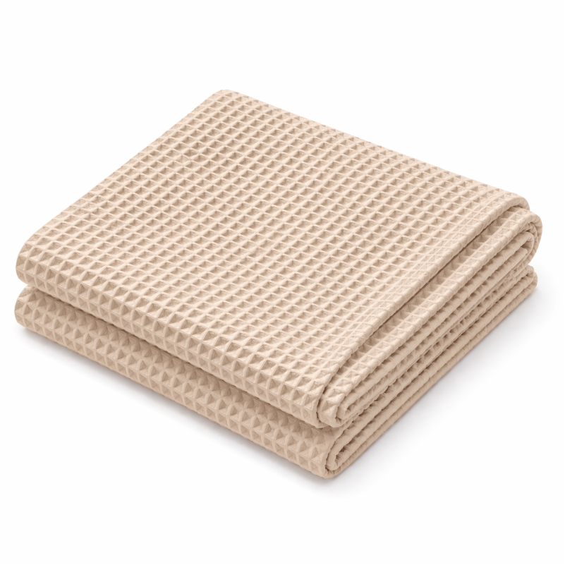 Полотенце вафельное №002 Beige