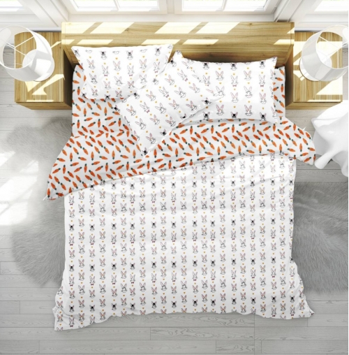Комплект постельного белья Бязь 17-0529 Bunnies white