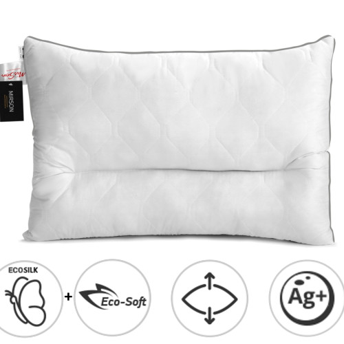 Подушка ортопедична DeLuxe Eco-Soft Silver №565
