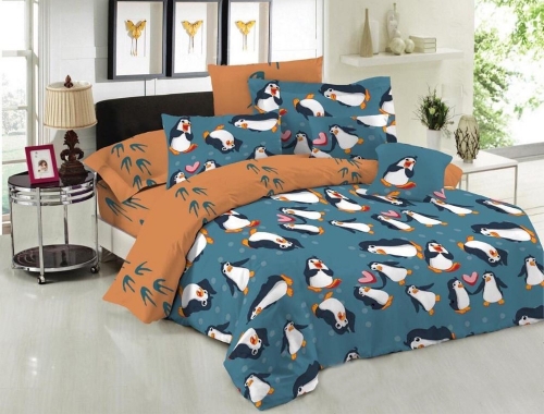 Комплект постільної білизни Бязь 17-0493 Penguins
