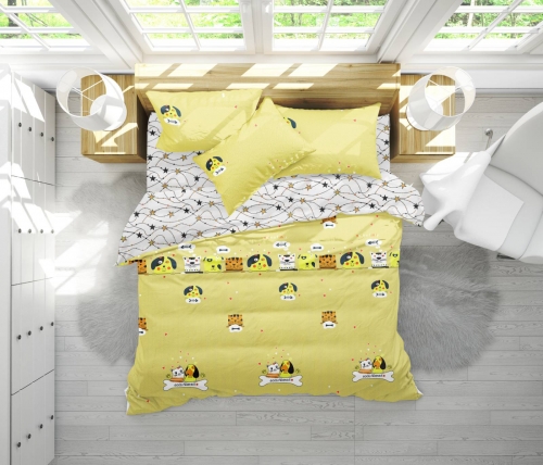 Комплект постельного белья Бязь 17-0517 Cat-dog