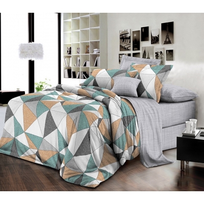 Комплект постільної білизни Бязь 17-0450 Multicolored rhombuses