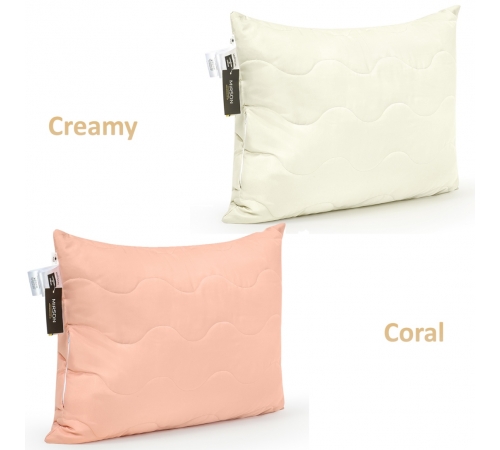 Подушка антиалергенна Eco-Soft №1620, 1767 Eco Light Creamy/Coral (середня)