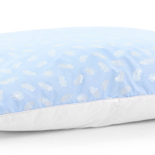 Подушка пуховая KARMEN №1803 "Bio-Blue" 90% Bio пух тик (мягкая)