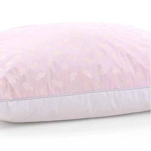 Пуховая подушка KARMEN №1808 "Bio-Pink" 90% пух (УПРУГАЯ)