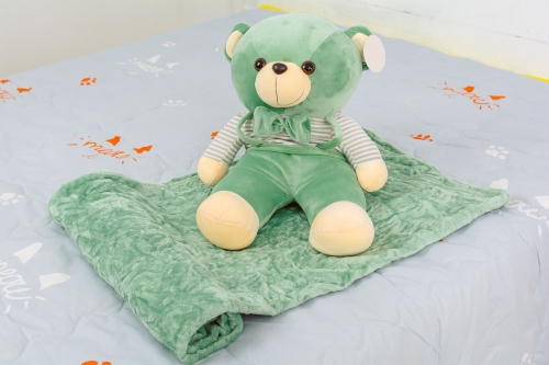 Плед+подушка дитячі №1050 Bear Green