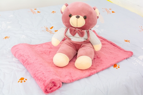 Плед+подушка детские №1053 Bear Violet