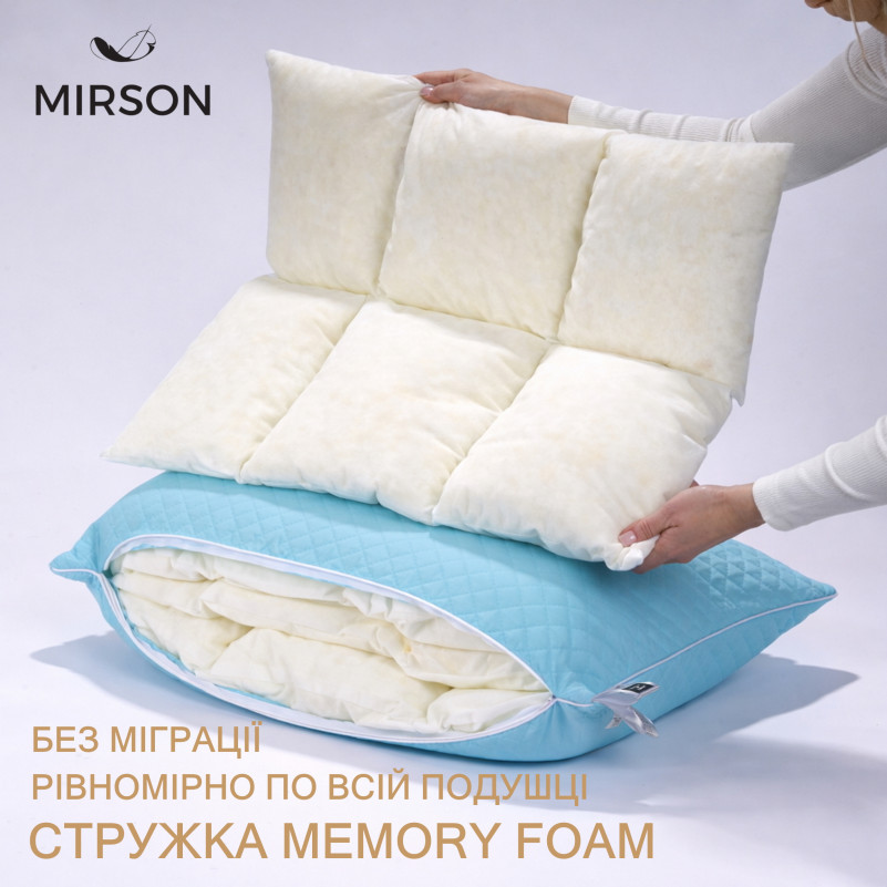 Подушка Valentino №1476 Memory бавовна (висока) - 2