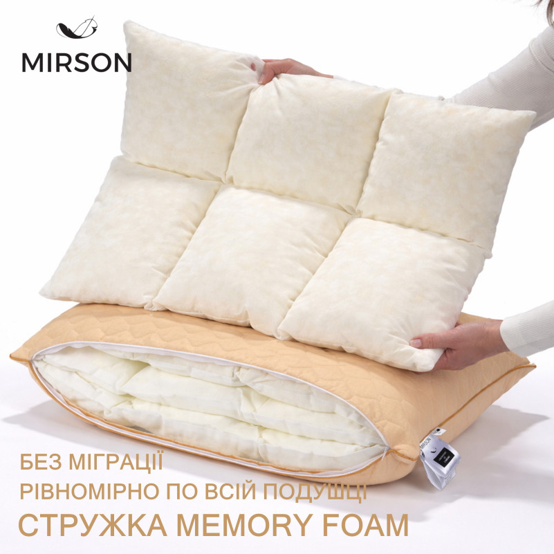 Подушка Carmela №1481 Memory бавовна (середня) - 2