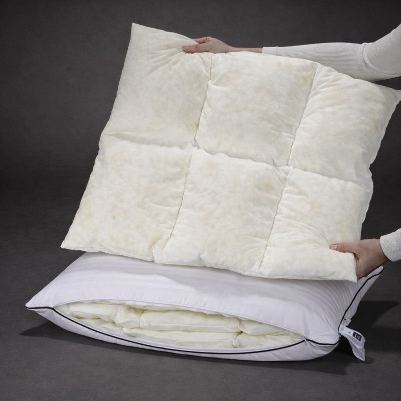 Подушка Royal Pearl Hand Made №1489 Memory сатин-жакард (м'яка) - 8