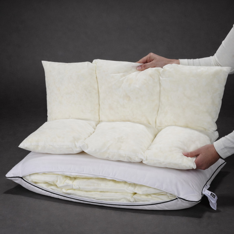 Подушка Royal Pearl Hand Made №1489 Memory сатин-жакард (м'яка) - 9