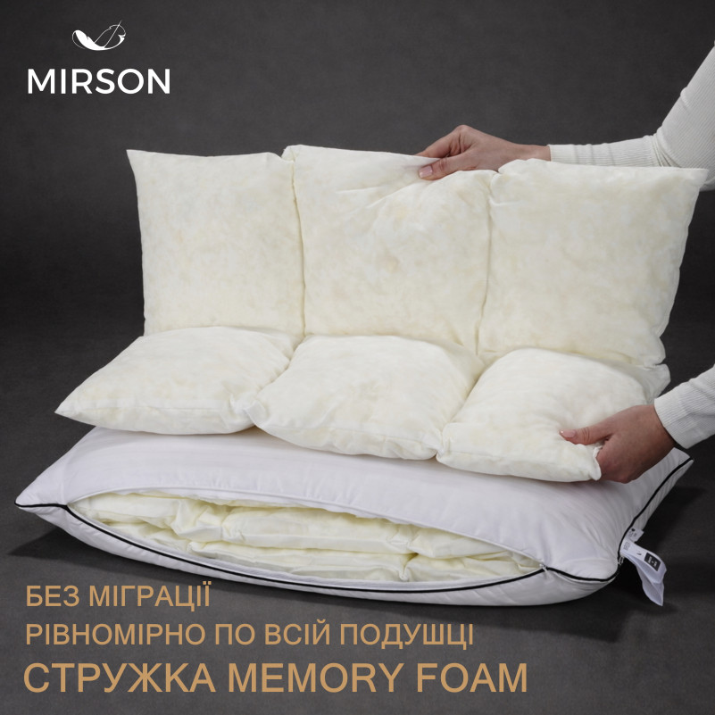 Подушка Royal Pearl Hand Made №1489 Memory сатин-жакард (м'яка) - 2