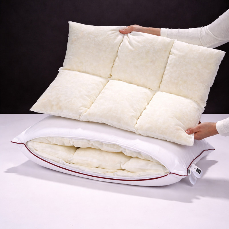 Подушка DeLuxe №1493 Memory батист (середня) - 10