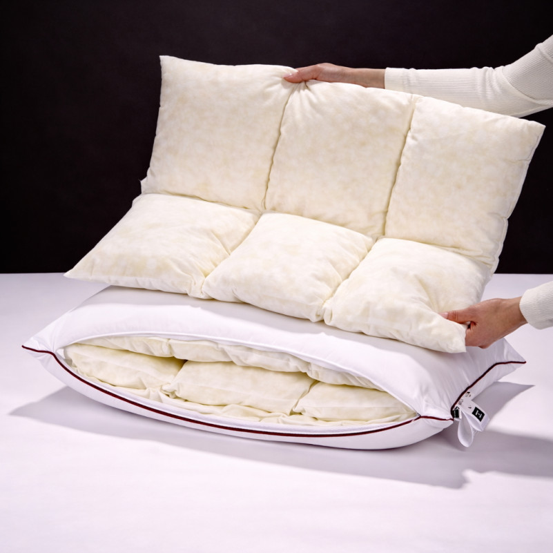 Подушка DeLuxe №1493 Memory батист (середня) - 11