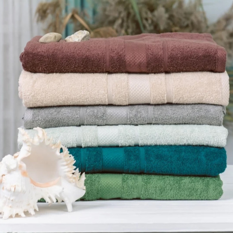 Набор банных полотенец (6 шт.) Е №5024 SoftNes "Nature"