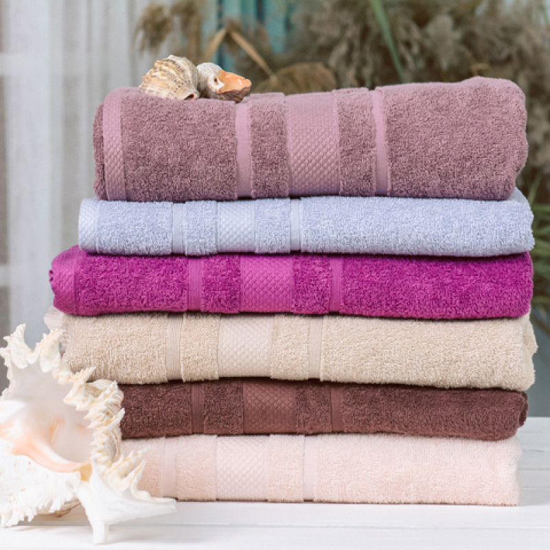 Набор банных полотенец (6 шт.) Е №5025 SoftNes "Delicacy"