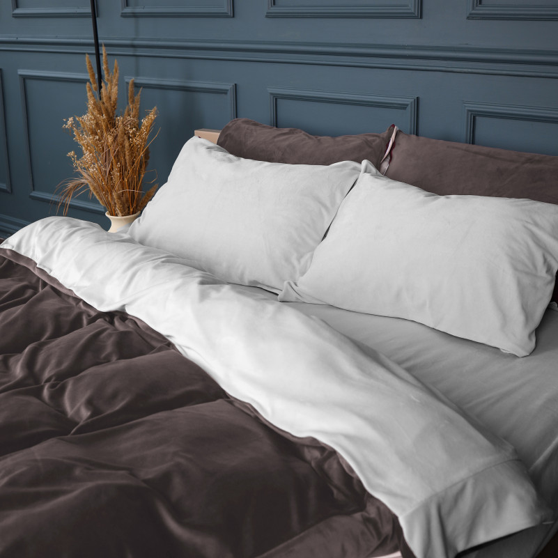 Комплект постельного белья Велюр Winter Frost 28-0001 + 28-0005 Snowdrop Velvet - 3