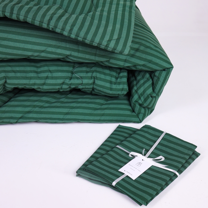 Ковдра антиалергенна №115 Сolor Fun Line 17-0612 Stripe Emerald EcoSilk (Літня) - 4