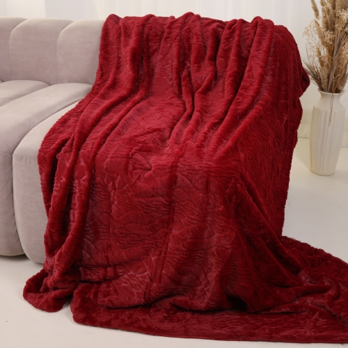 Плед №1005 Damask Red