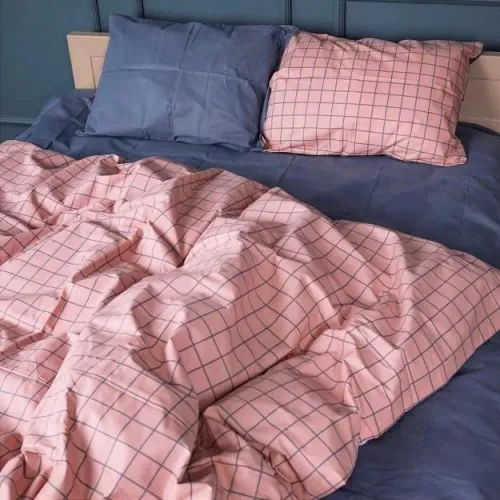 Комплект постельного белья Бязь 17-0731 Pink & Gray Plaid - 1