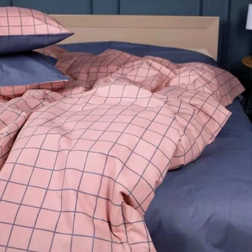 Комплект постельного белья Бязь 17-0731 Pink & Gray Plaid - 4