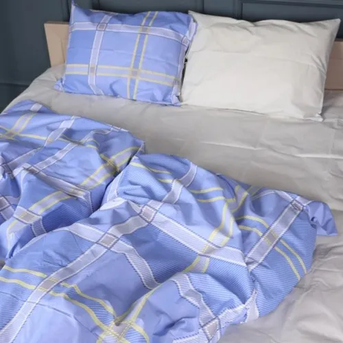 Наволочка Бязь 17-0766 Checkered blue - 2