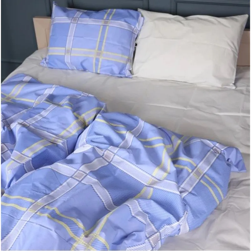 Простирадло Бязь 17-0766 Checkered blue - 1