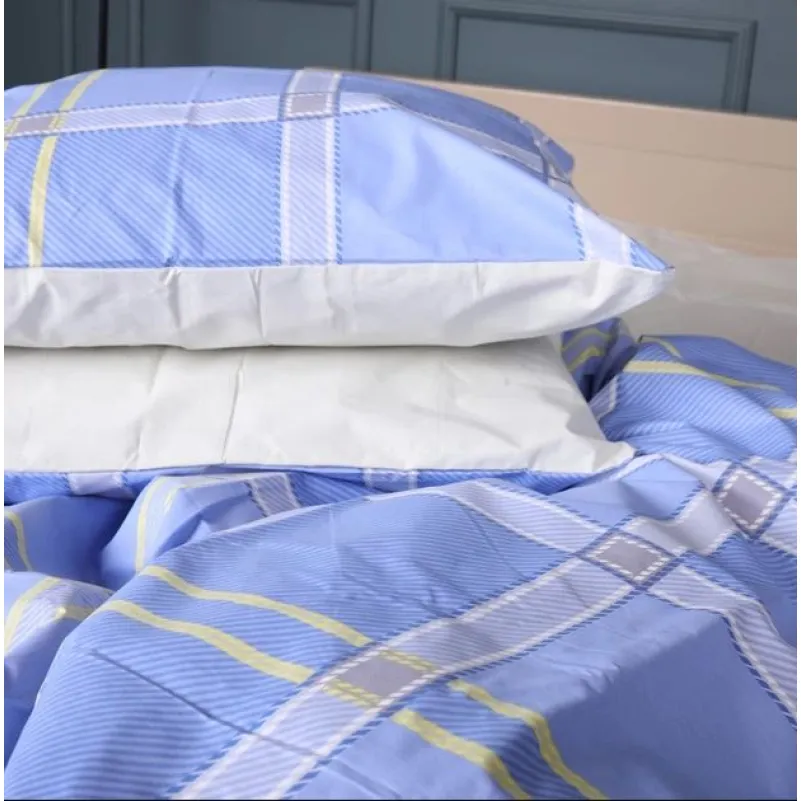 Комплект постельного белья Бязь 17-0766 Checkered blue - 1