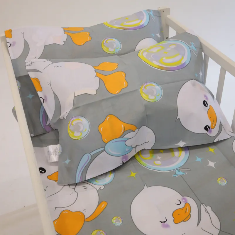 Комплект постельного белья Бязь LITTLE KIDS 17-0896 Baby Ducks Gray - 4