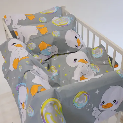 Комплект постільної білизни Ranforce Elite BABY 17-0896 Baby Ducks Gray
