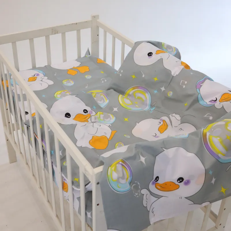 Комплект постельного белья Бязь LITTLE KIDS 17-0896 Baby Ducks Gray - 7