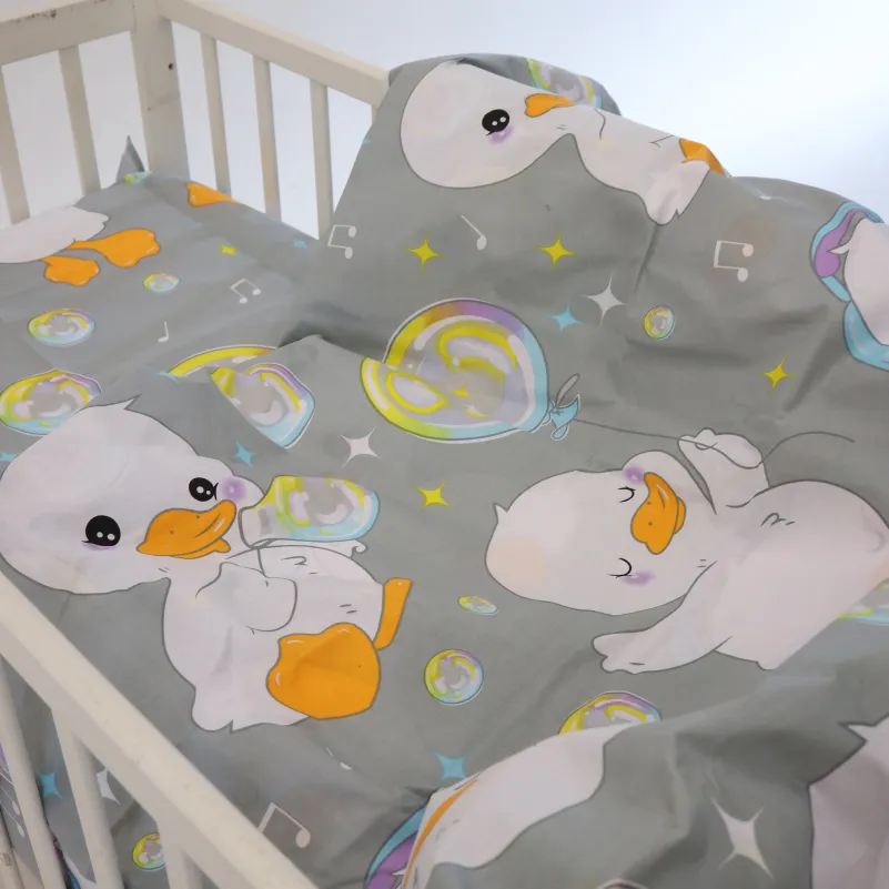 Комплект постельного белья Бязь LITTLE KIDS 17-0896 Baby Ducks Gray - 5