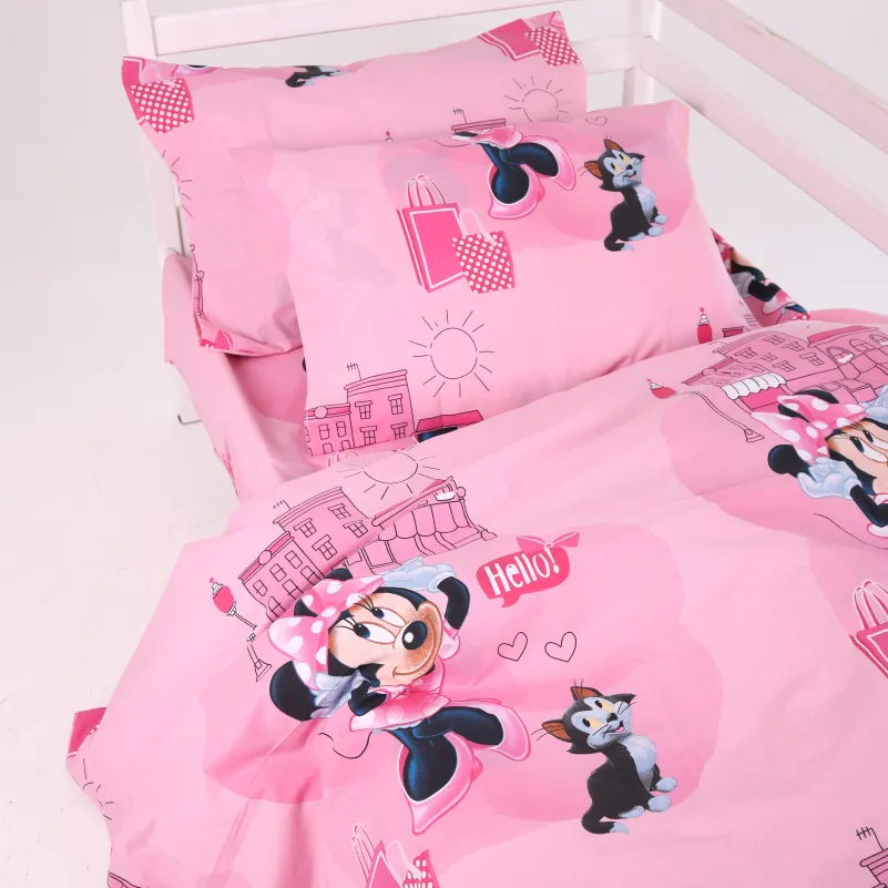 Комплект постільної білизни Бязь JUNIOR 17-0703 Hello Minnie