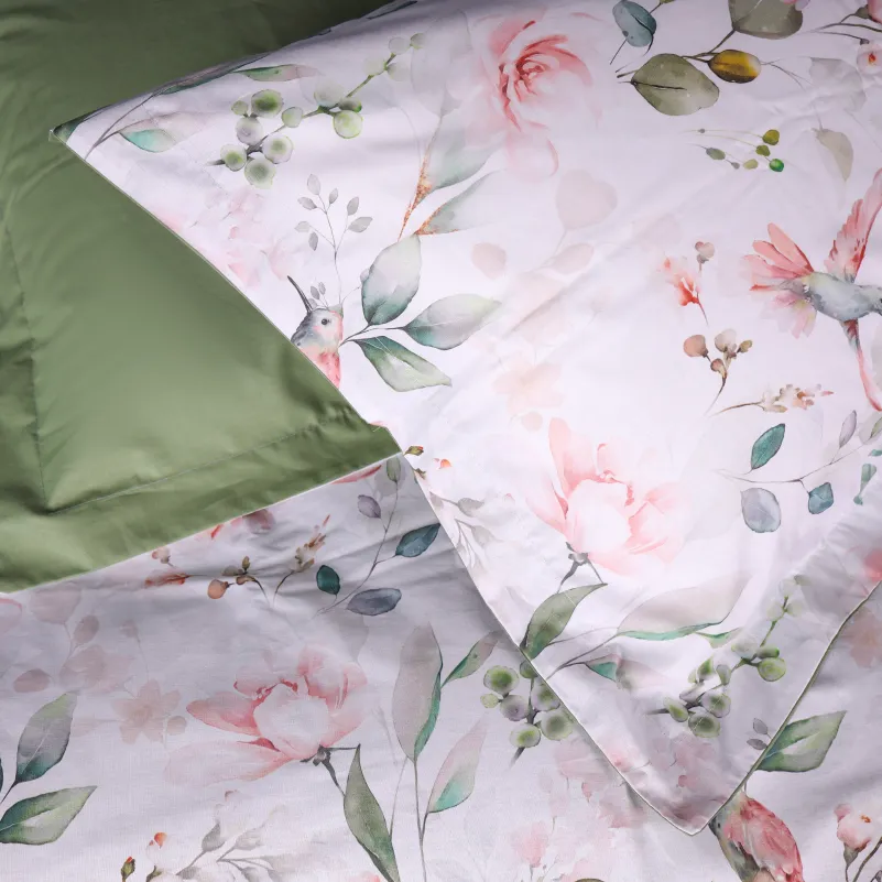 Наволочка Поплин 00-9 "Birds and Flowers" - 3