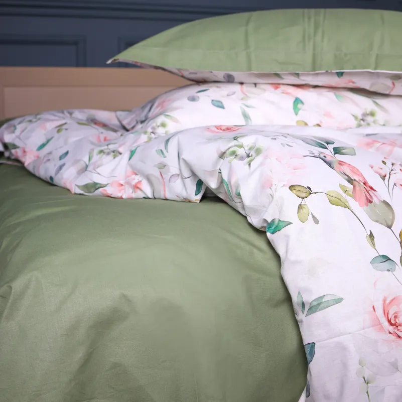 Наволочка Поплин 00-9 "Birds and Flowers" - 4