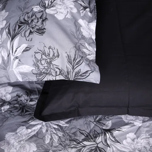 Наволочка Поплин 00-8 "Black Flowers" - 2