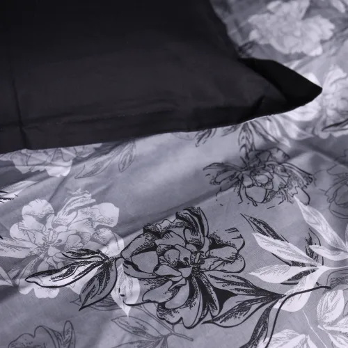 Пододеяльник Поплин 00-8 "Black Flowers" - 2