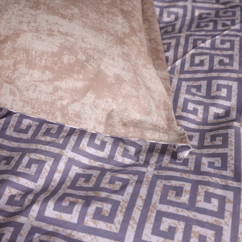 Наволочка Поплин 00-4 "Geometry Beige" - 2