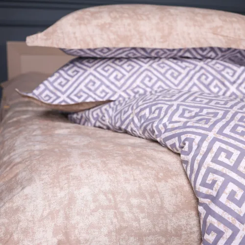 Простирадло Поплін 00-4 "Geometry Beige"