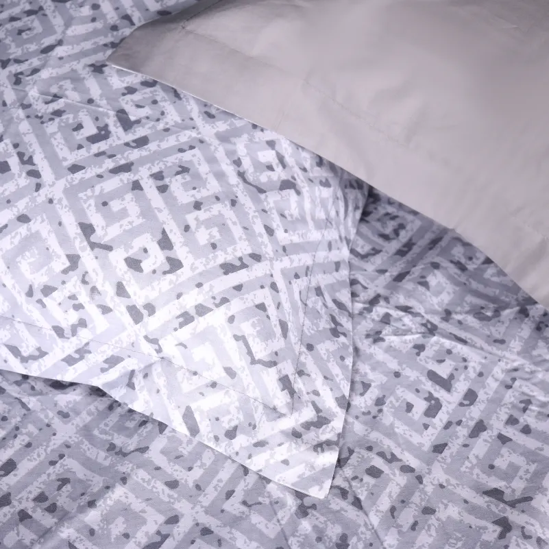 Комплект постельного белья Поплин 00-6 "Geometry Grey" - 3