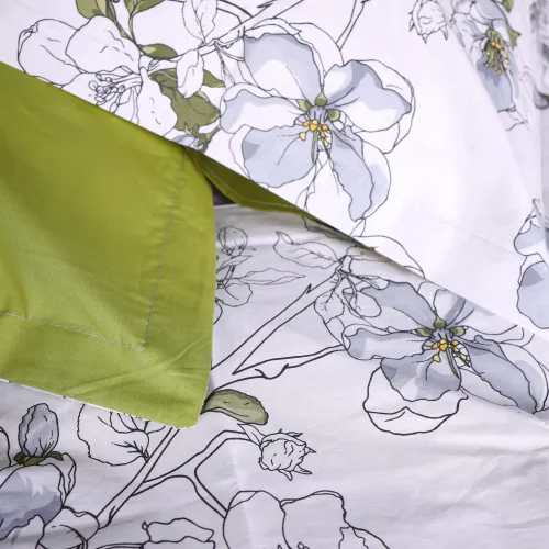 Наволочка Поплин 00-1 "Olive Flowers" - 2